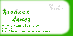 norbert lancz business card