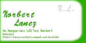 norbert lancz business card